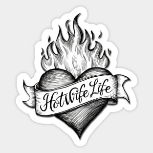 Hotwife Life Ink Heart Sticker